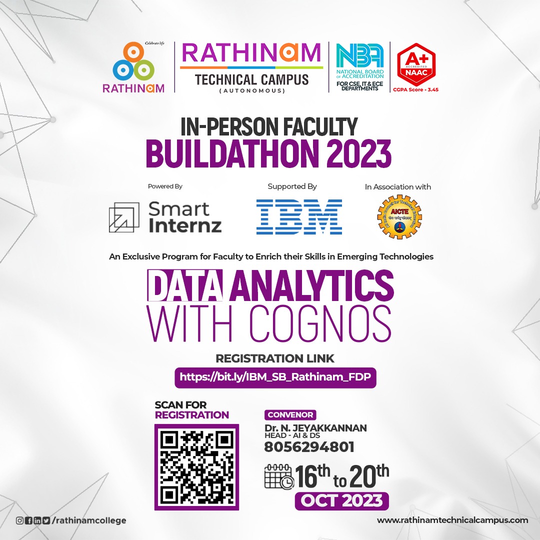 Faculty Development Program on Data analytics with Cognos 2023